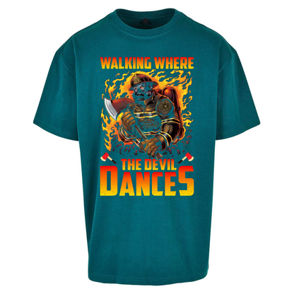 Walking Where The Devil Dances Oversized T Shirts