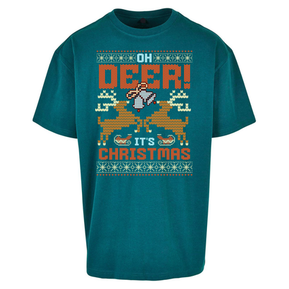 Oh Deer its Christmas Oversized T Shirts