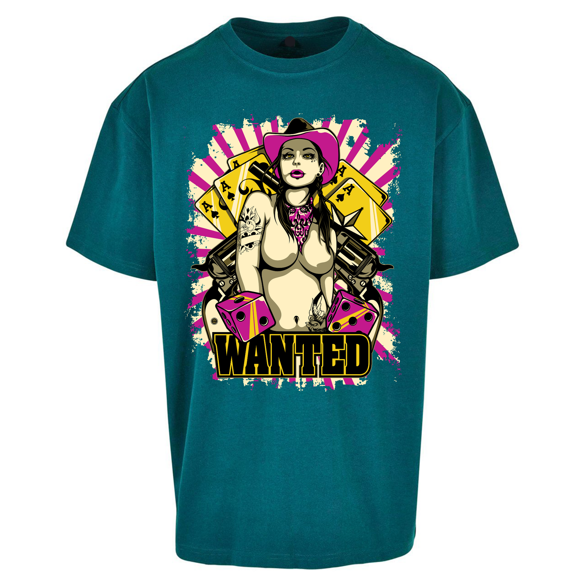 Wanted Ace Of Spades Oversized T Shirts