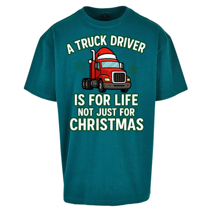 Truck Driver Christmas Oversized T Shirts
