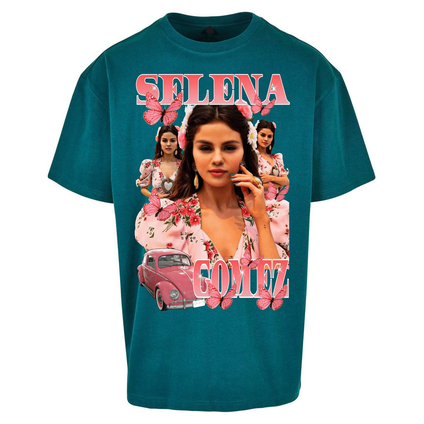 Selena Gomez Pink Oversized T Shirts