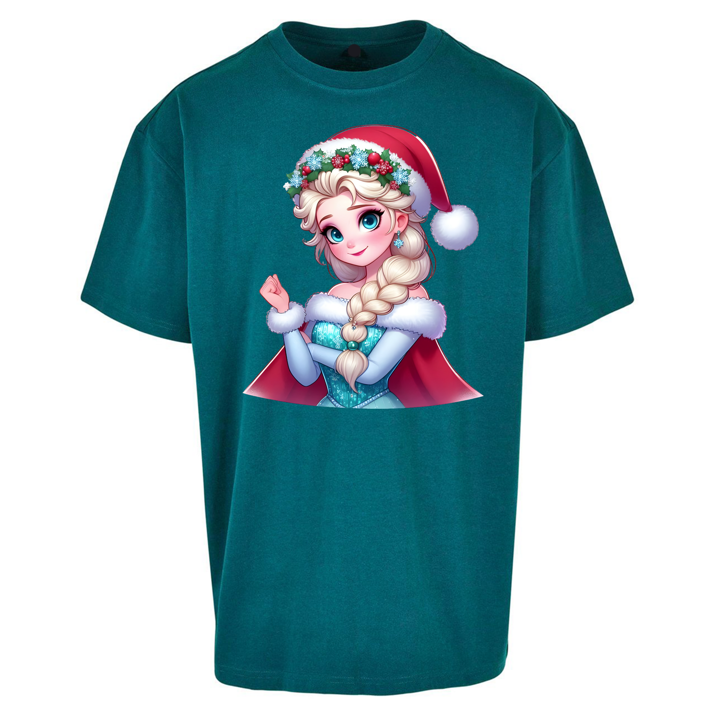 Elsa Frozen Santa Oversized T Shirts