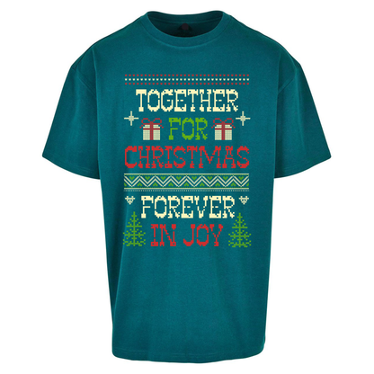 Together for Christmas Forever in Joy Christmas Oversized T Shirts