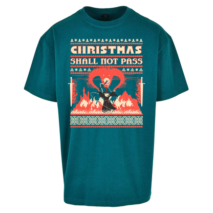 Christmas Shall Not Pass Oversized T Shirts