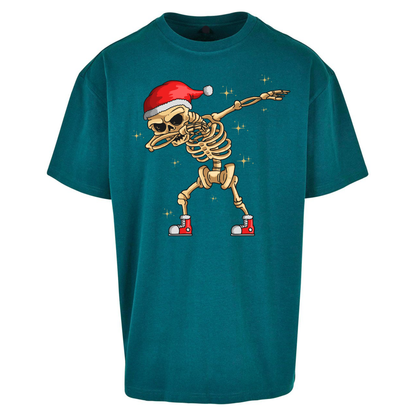 Santa Skellington Dabbing Christmas Oversized T Shirts