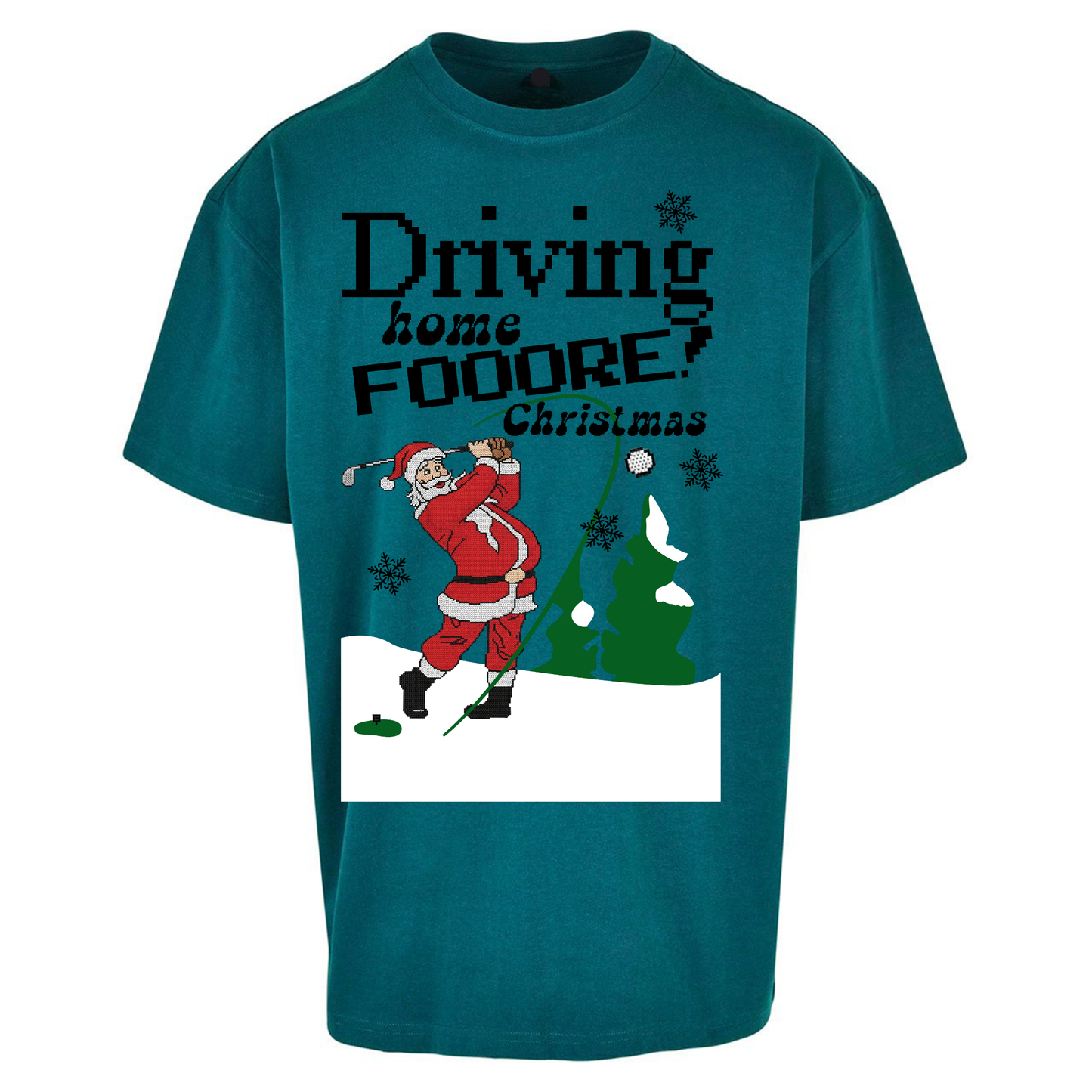 Christmas Golf Oversized T Shirt