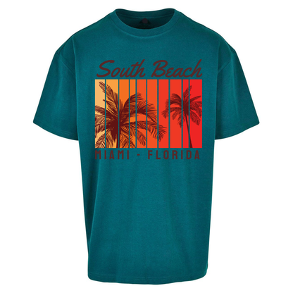 South Beach Miami Florida Oversized T Shirts