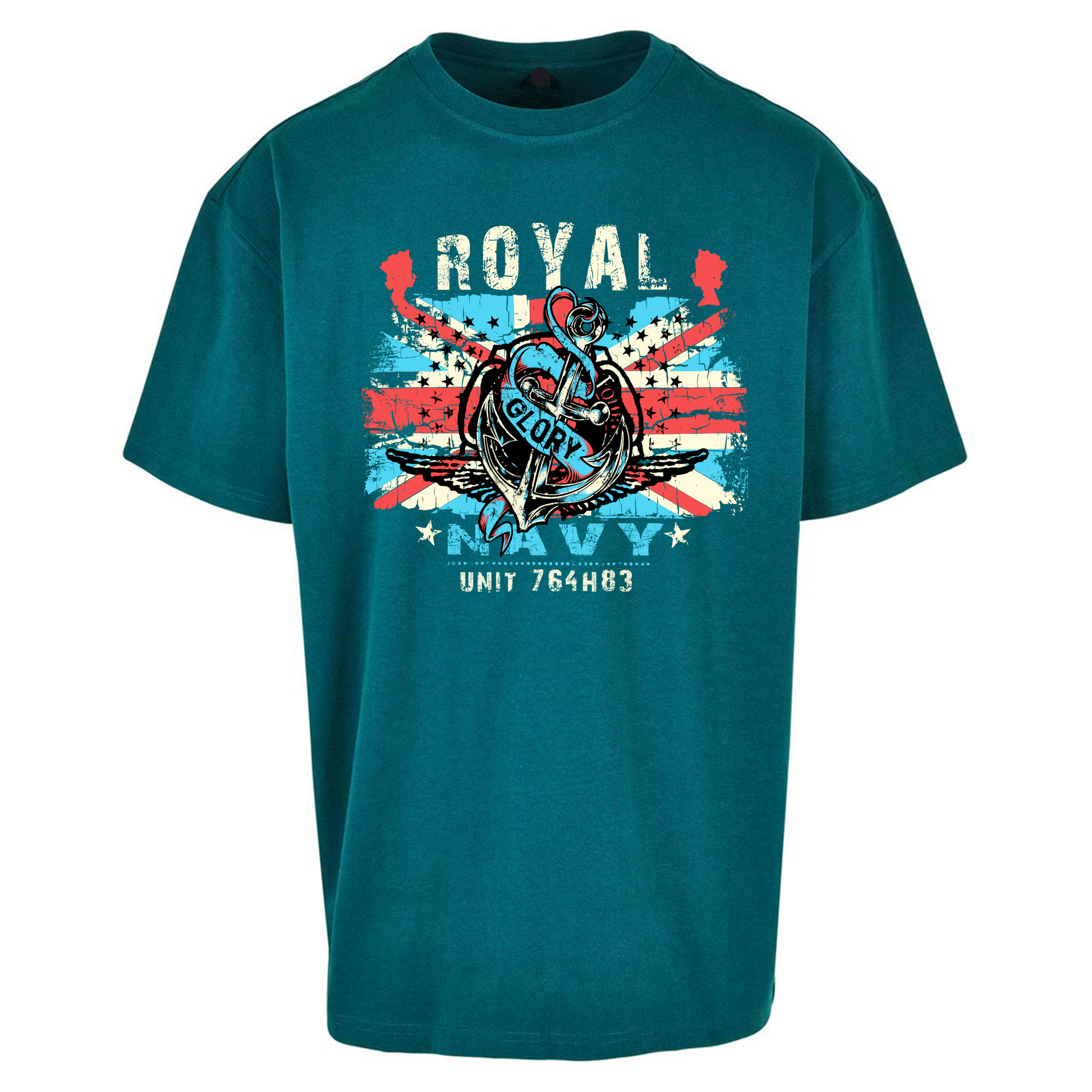 Royal Navy Glory Unit 764H83 Oversized T Shirts
