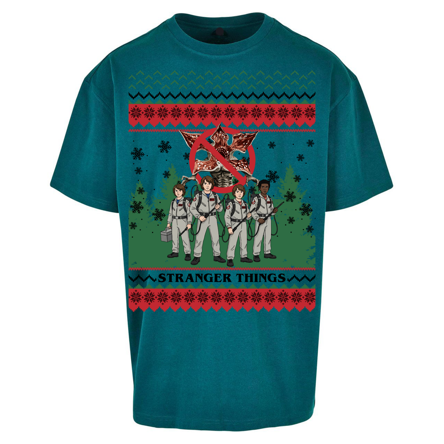 Stranger Things Demogorgon Christmas Oversized T Shirts