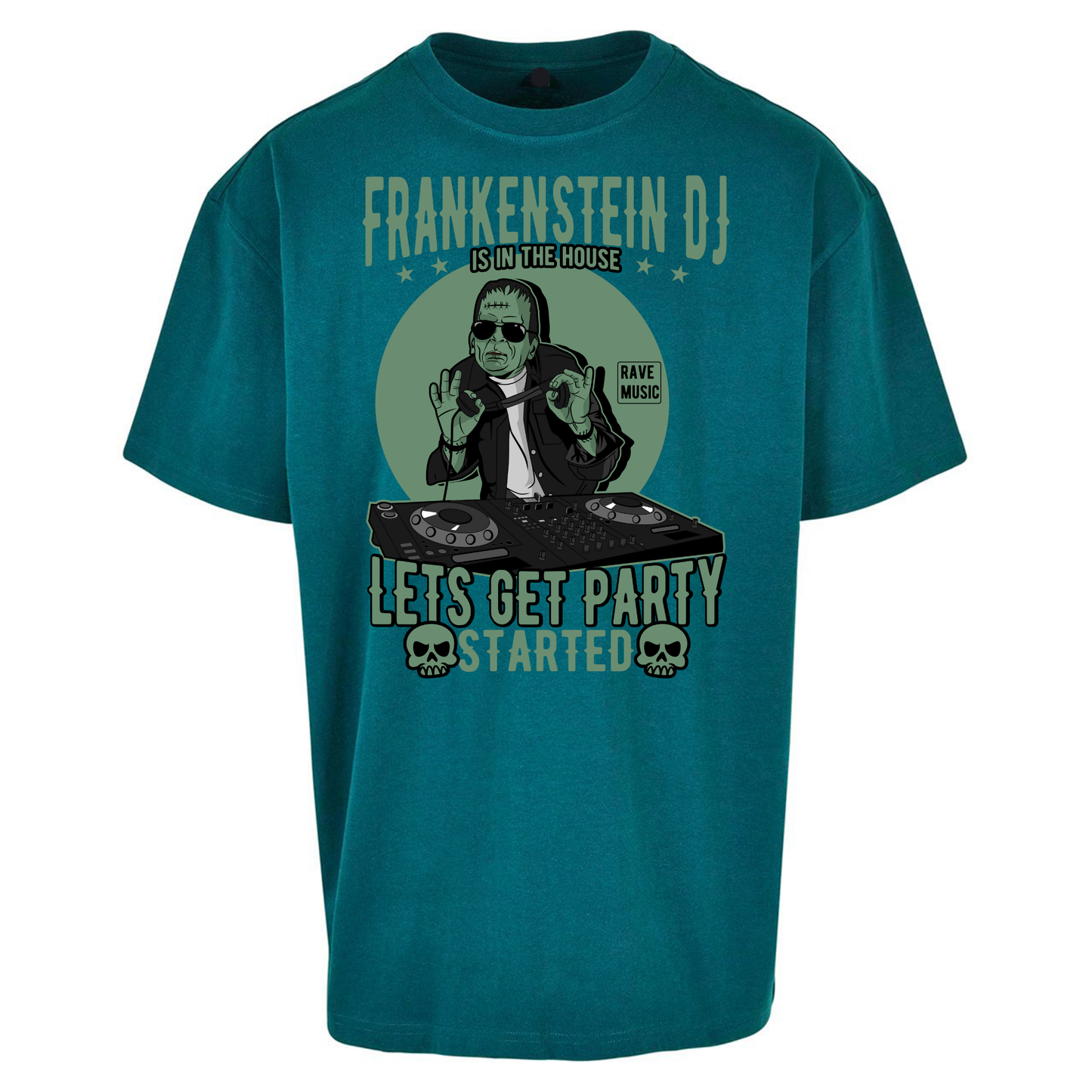 Frankenstein DJ Oversized T Shirts