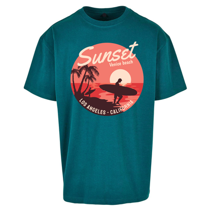 Sunset Venice Beach Oversized T Shirts