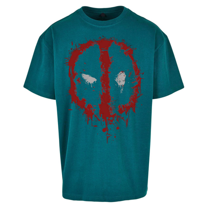 Marvel Deadpool Splatter Icon Oversized T Shirts
