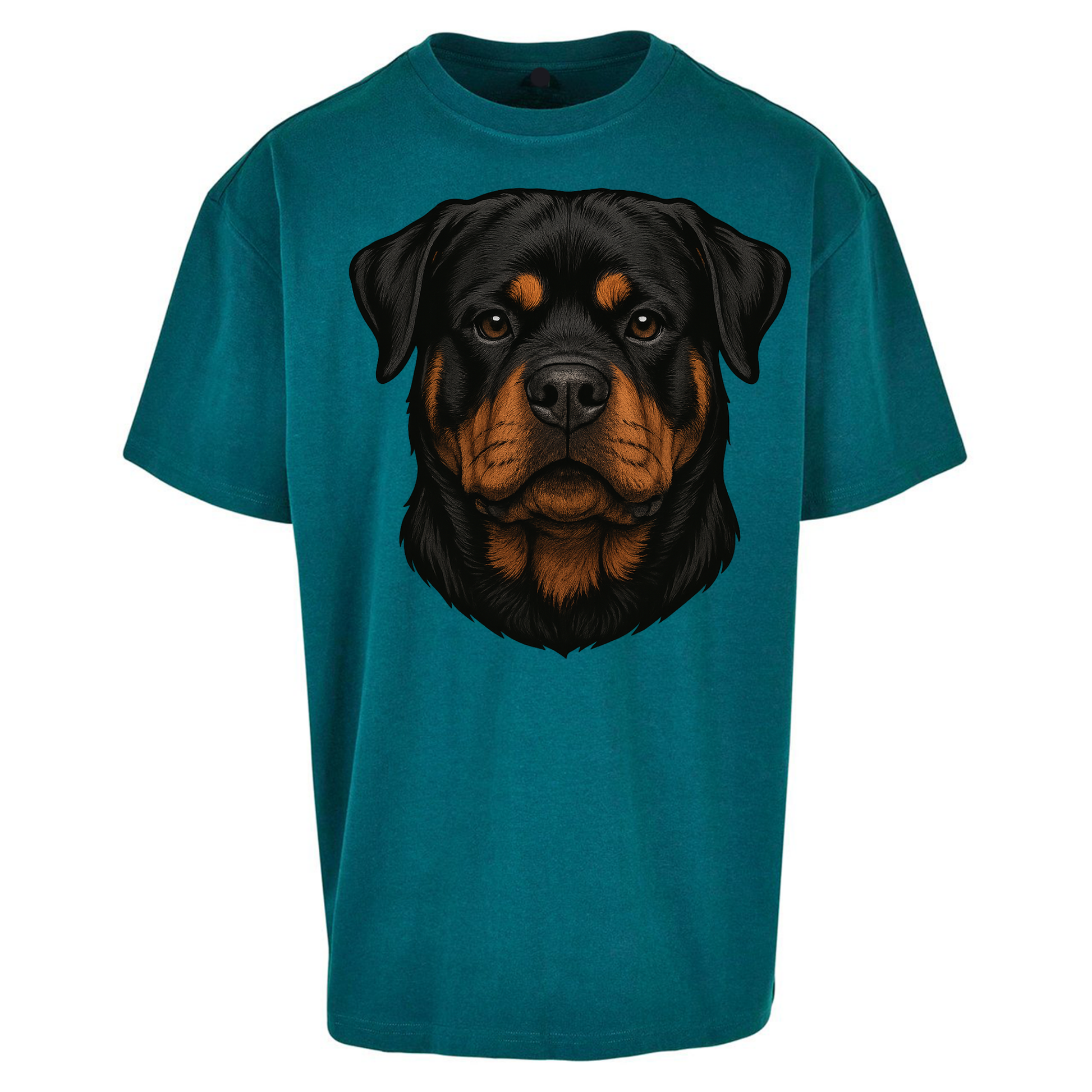 Rottweiler Face Oversized T Shirts