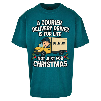 Courier Delivery Driver Christmas Oversized T Shirts