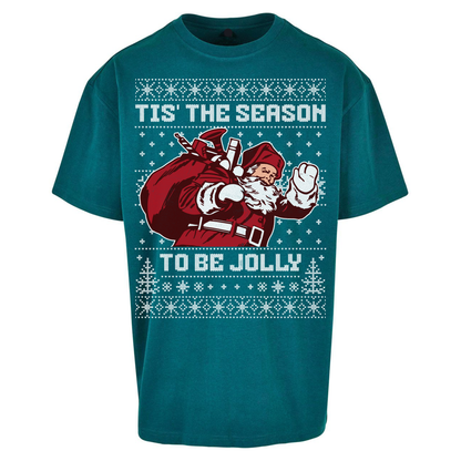 Tis The Season To Be Jolly Christmas Oversized T Shirts