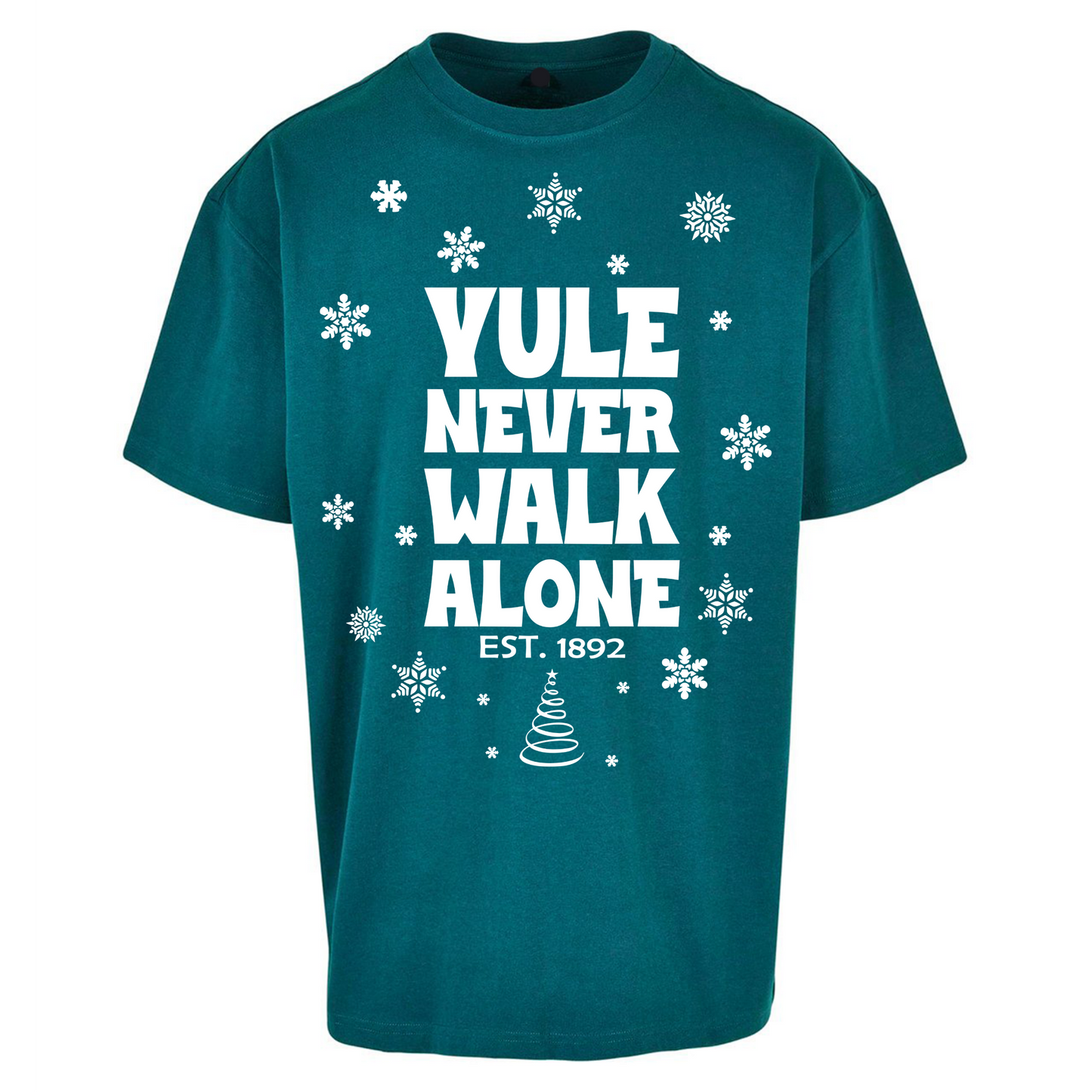 Yule Never Walk Alone Liverpool Christmas Oversized T Shirts