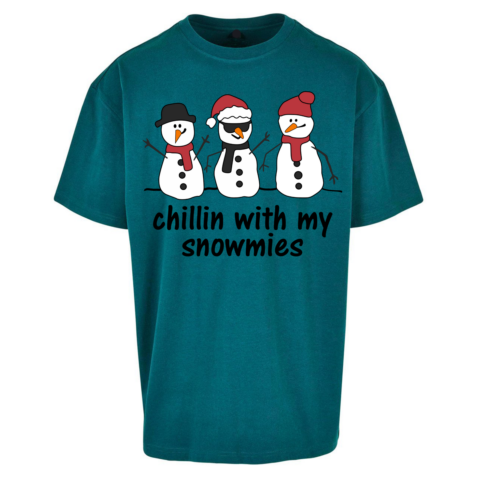 Chillin With My Snowmies Oversized T Shirts