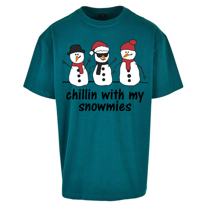 Chillin With My Snowmies Oversized T Shirts