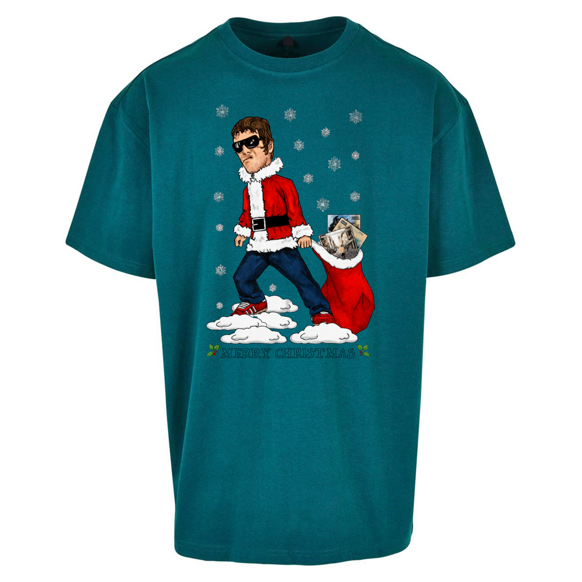 Liam Gallagher Christmas Santa Oversized T Shirts