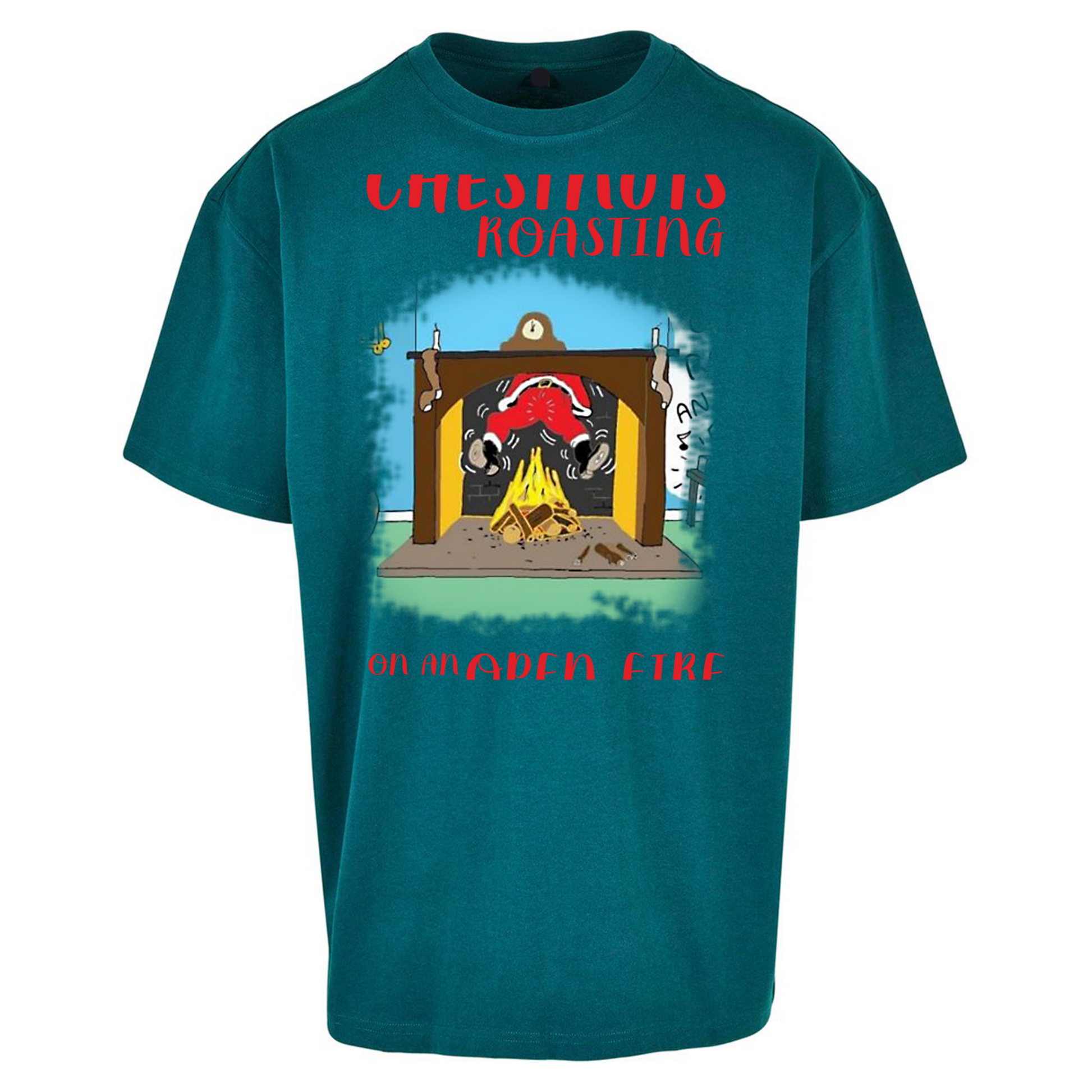 Chestnuts Roasting On An Open Fire Christmas Oversized T Shirts