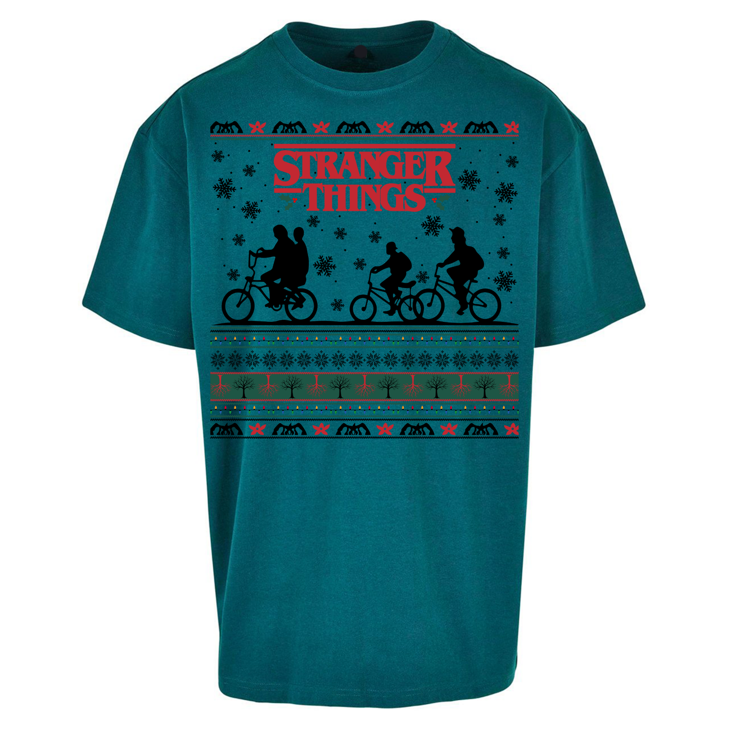 Stranger Things Christmas Oversized T Shirts