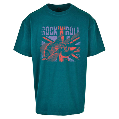 Rock N Roll Union Jack Oversized T Shirts