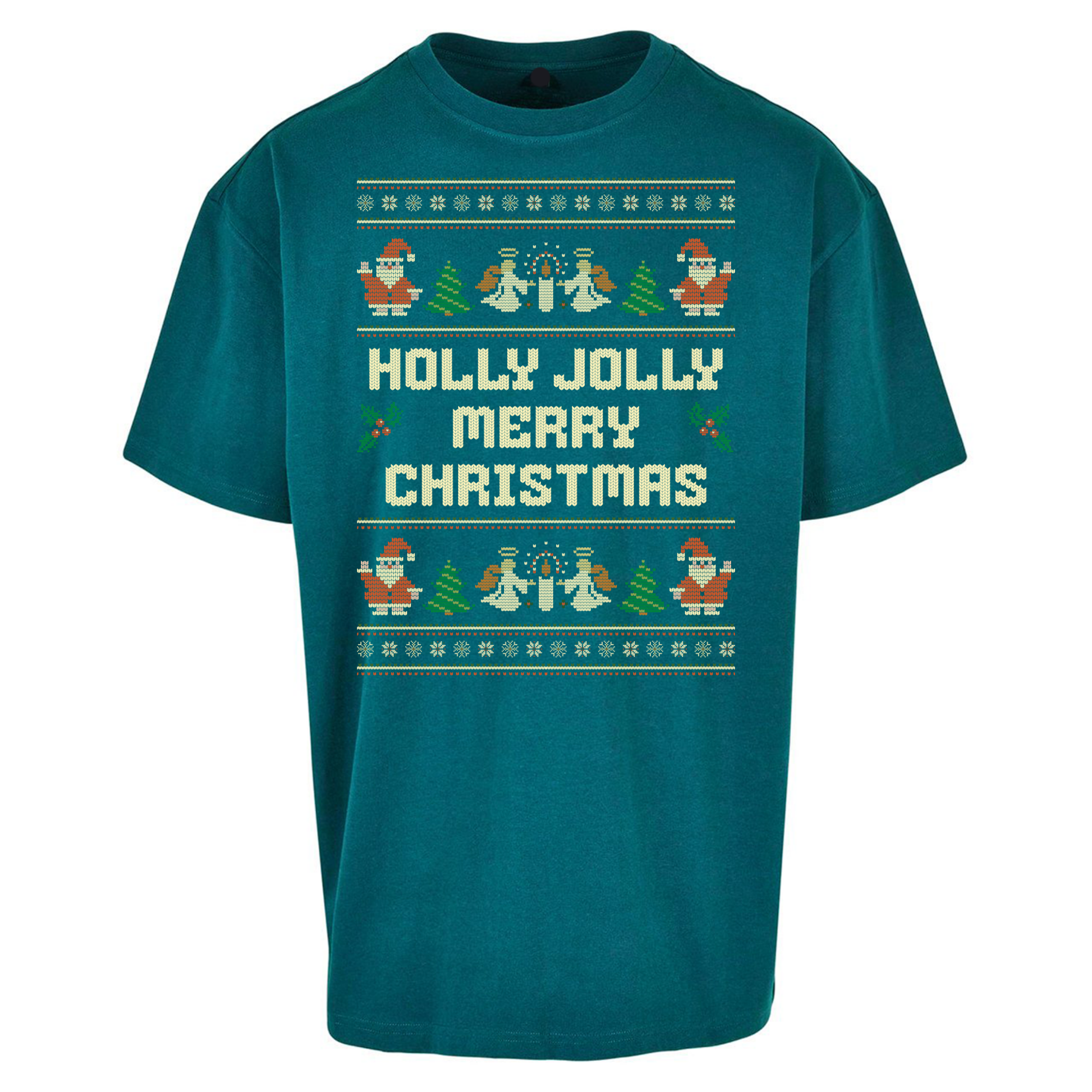 Holly Jolly Merry Christmas Oversized T Shirts