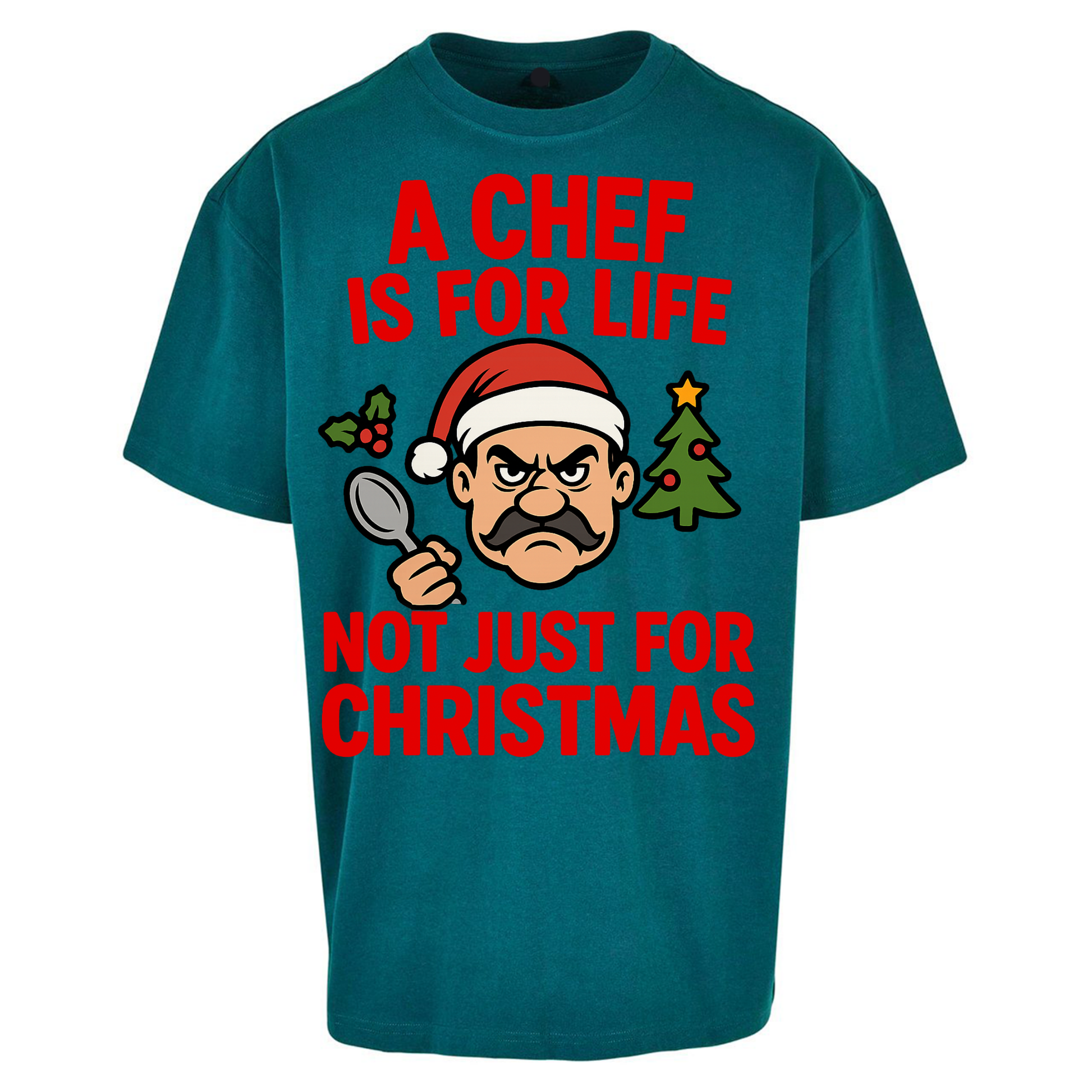Chef Christmas Oversized T Shirts