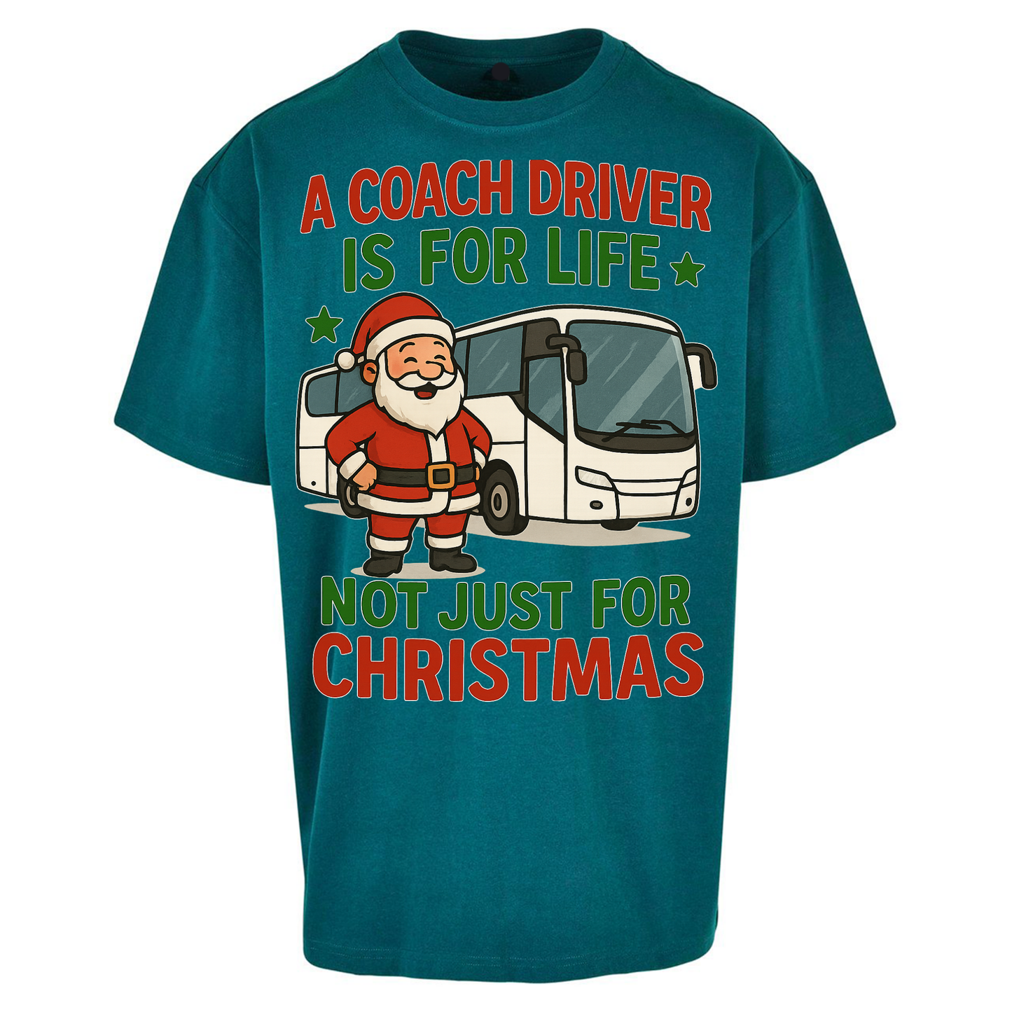 Coach Driver Christmas Oversized T Shirts