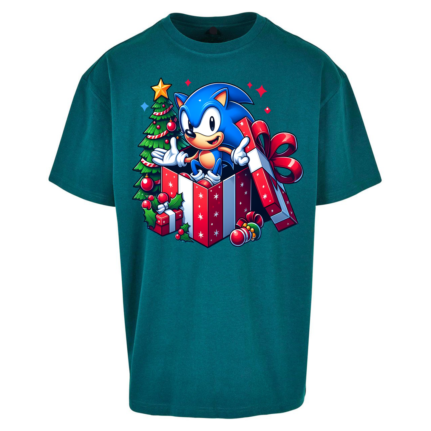 Sonic The Hedgehog Christmas Oversized T Shirts