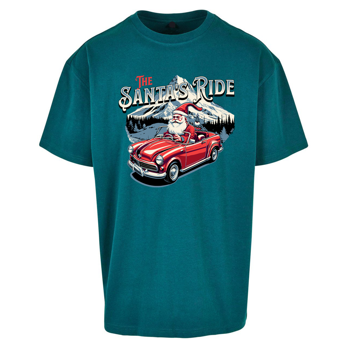 The Santas Ride Christmas Oversized T Shirts
