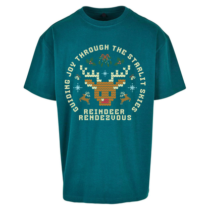 Reindeer Rendezvous Christmas Oversized T Shirts