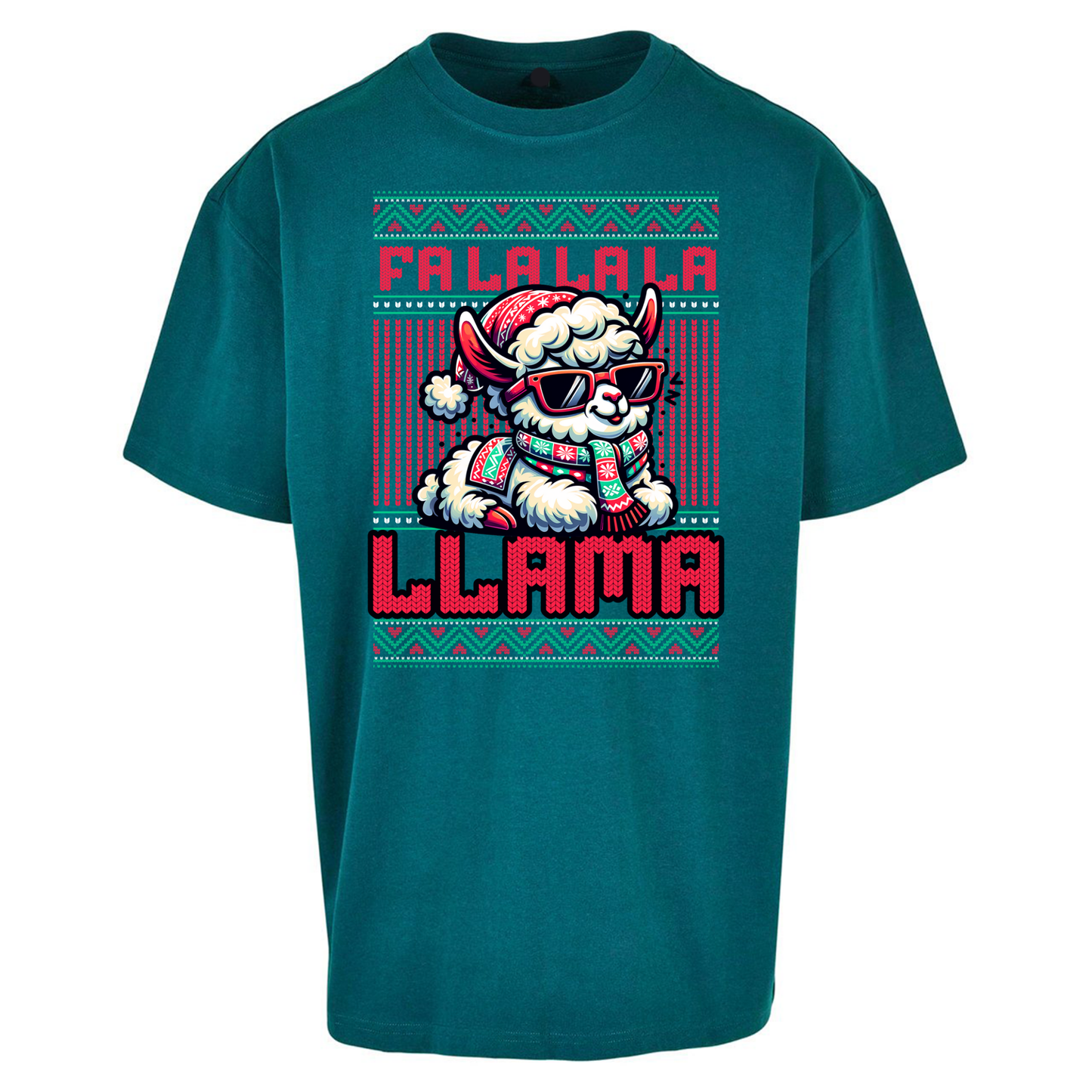 FA LA LA LA LLAMA Oversized T Shirts