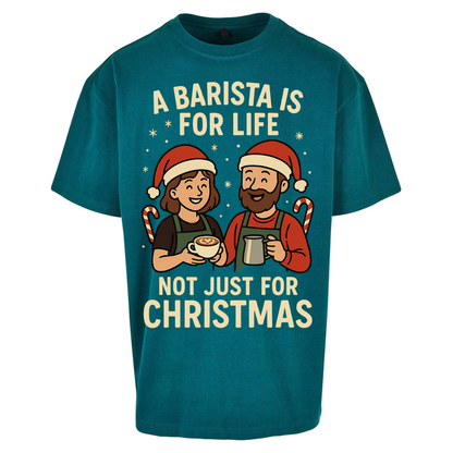 Barista Christmas Oversized T Shirts