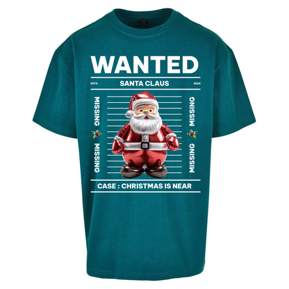 Wanted Santa Claus Christmas Oversized T Shirts