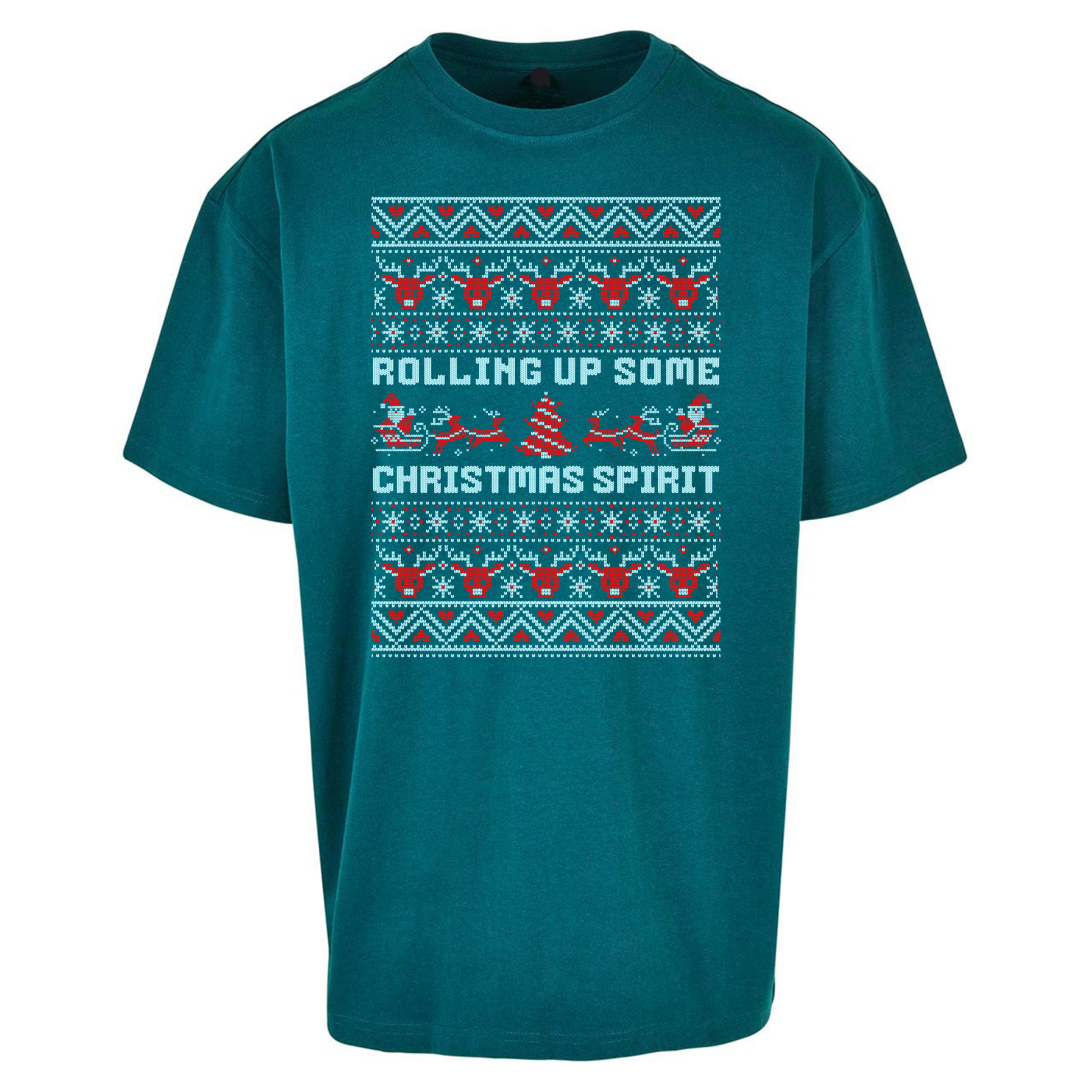 Rolling up Some Christmas Spirit Oversized T Shirts
