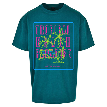 Tropical Beach Paradise Oversized T Shirts