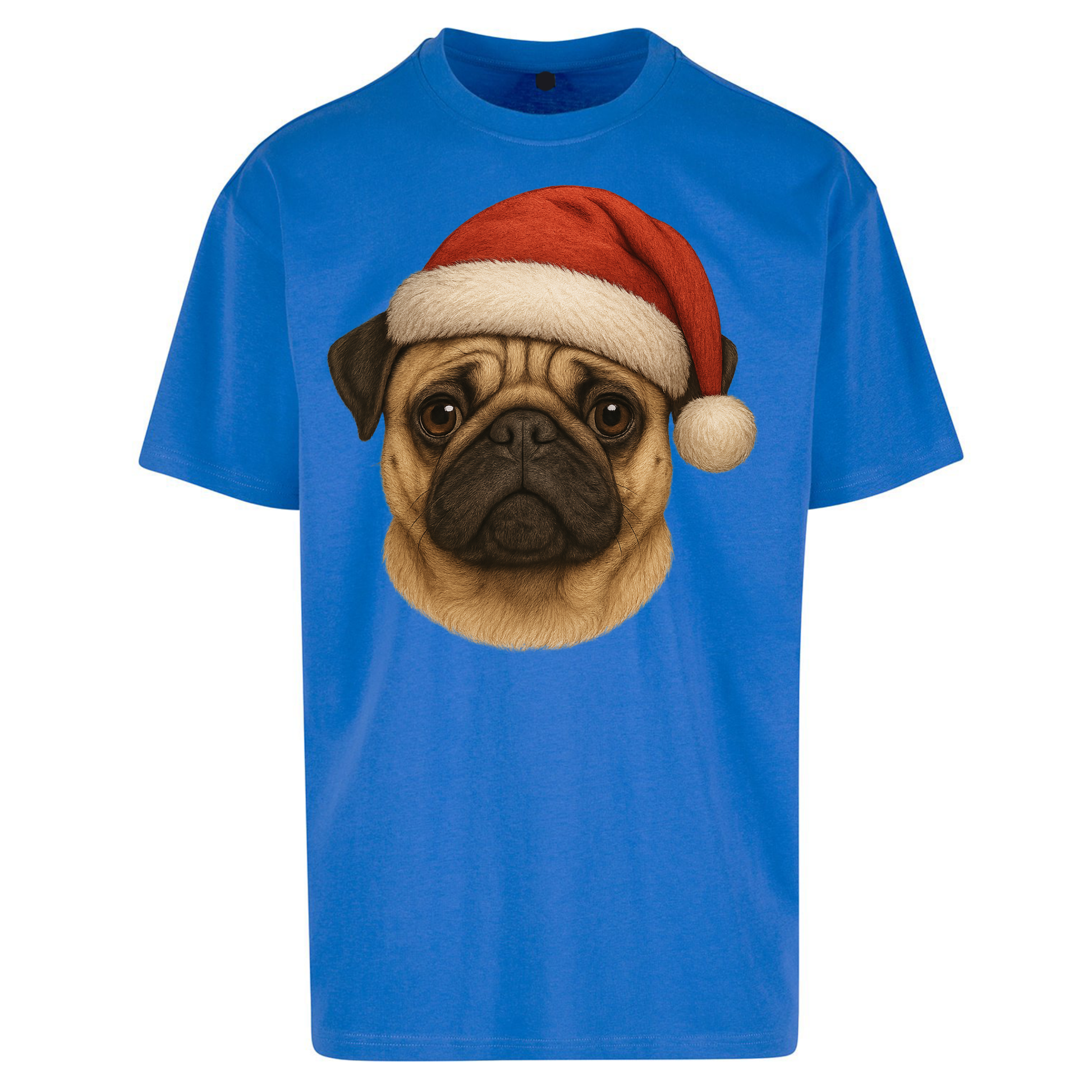 Pug Face Christmas Oversized T Shirts