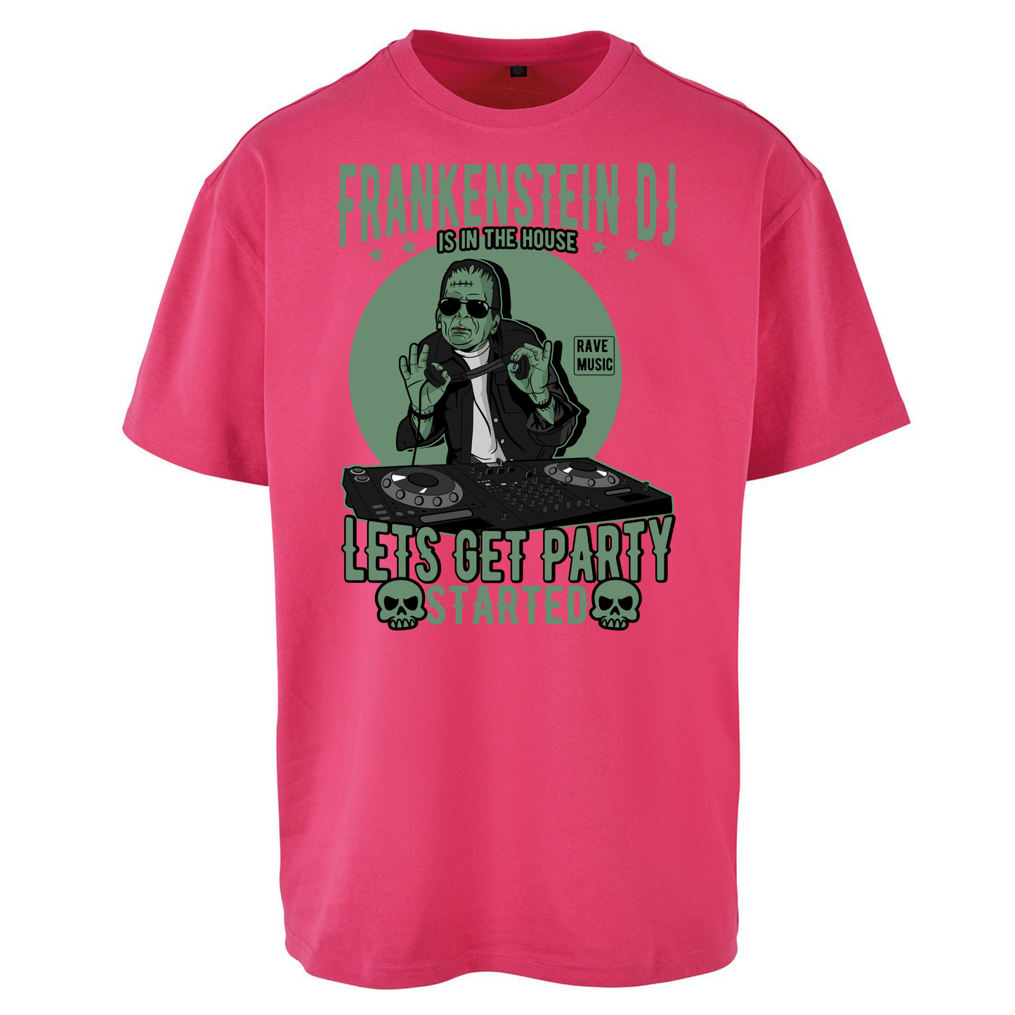 Frankenstein DJ Oversized T Shirts