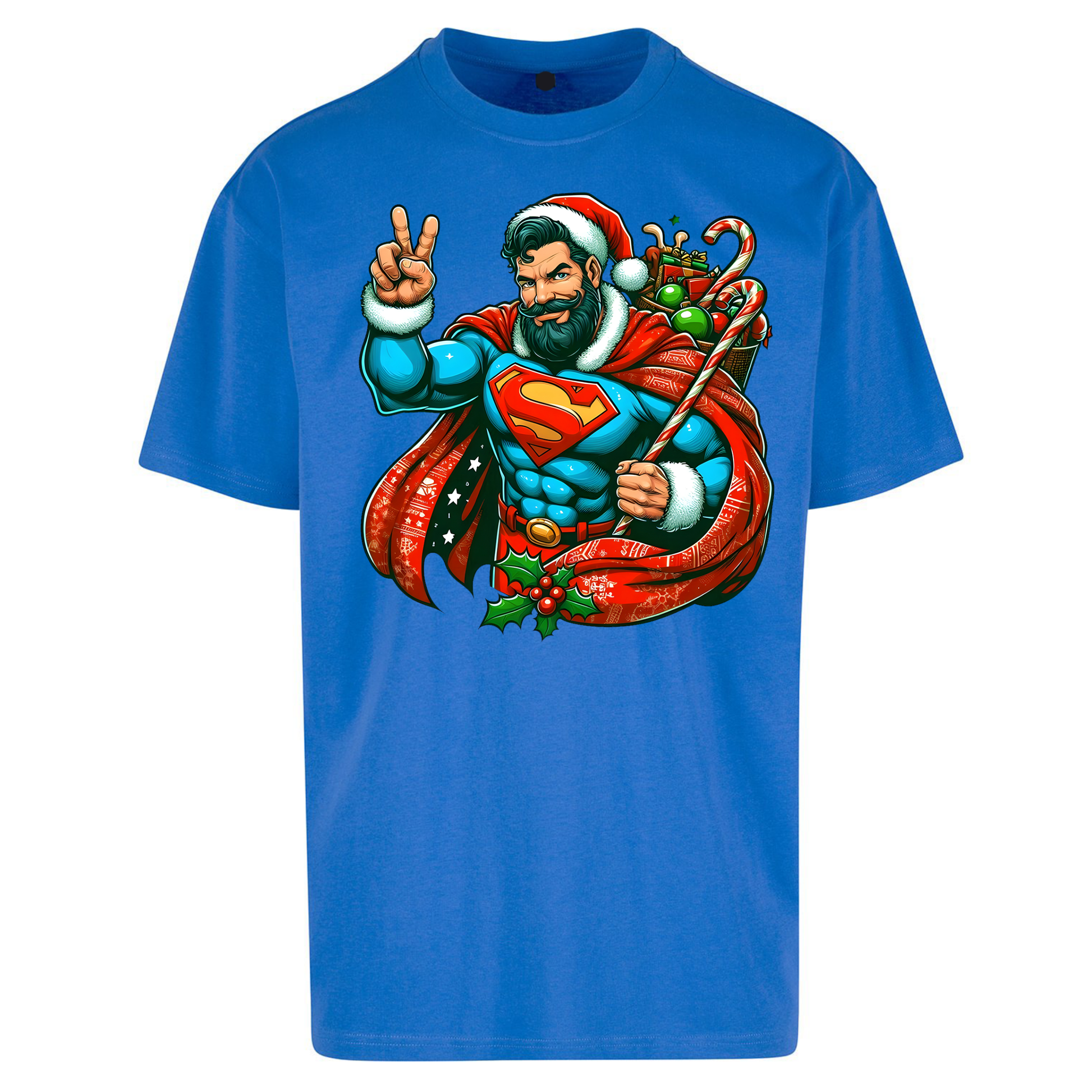 Superman Santa Oversized T Shirts