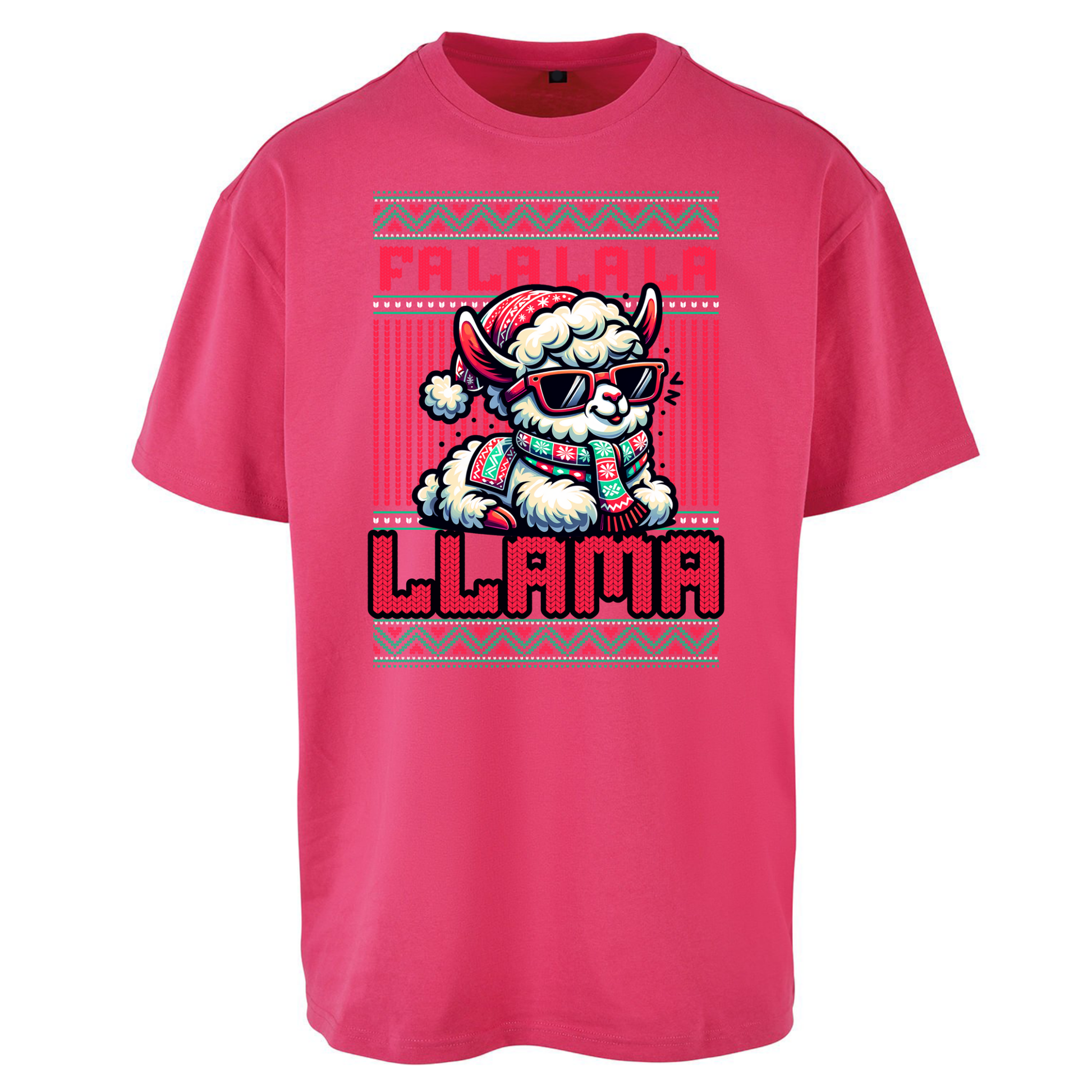 FA LA LA LA LLAMA Oversized T Shirts
