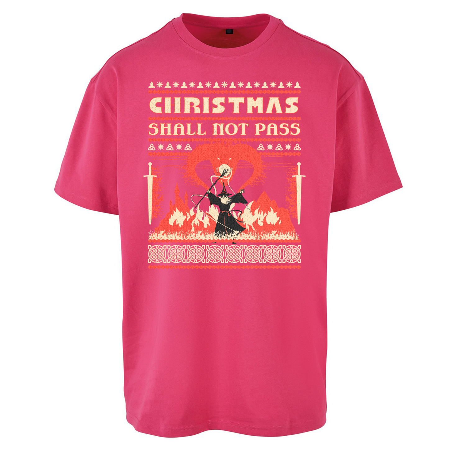 Christmas Shall Not Pass Oversized T Shirts