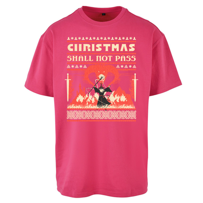 Christmas Shall Not Pass Oversized T Shirts