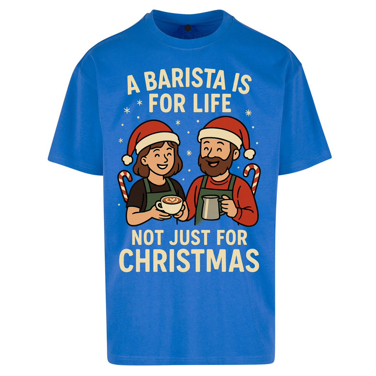 Barista Christmas Oversized T Shirts
