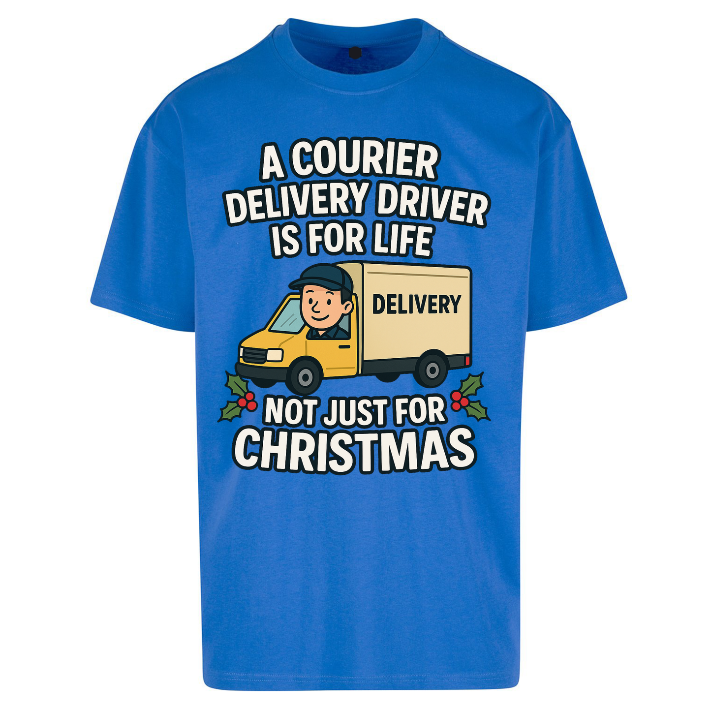 Courier Delivery Driver Christmas Oversized T Shirts