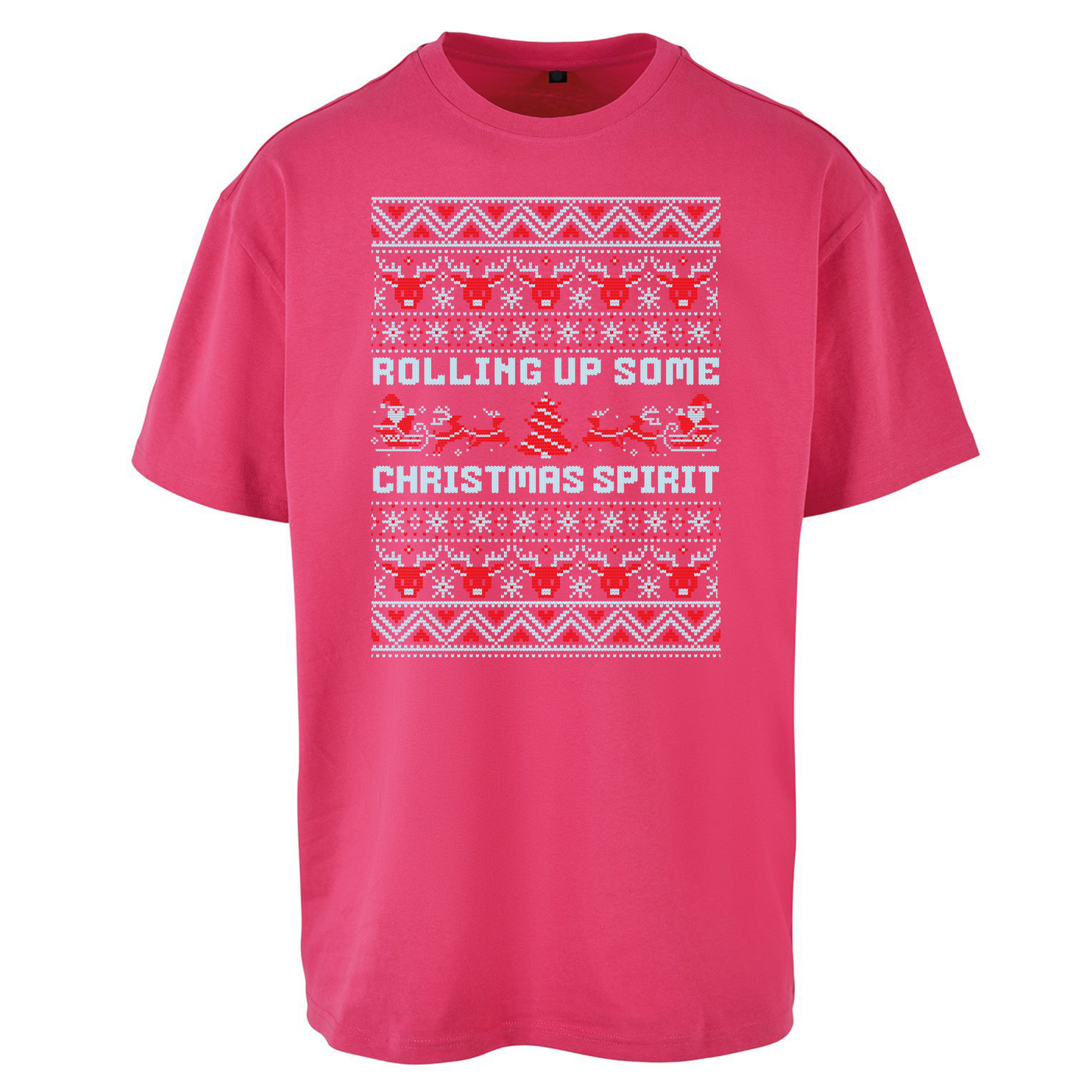 Rolling up Some Christmas Spirit Oversized T Shirts