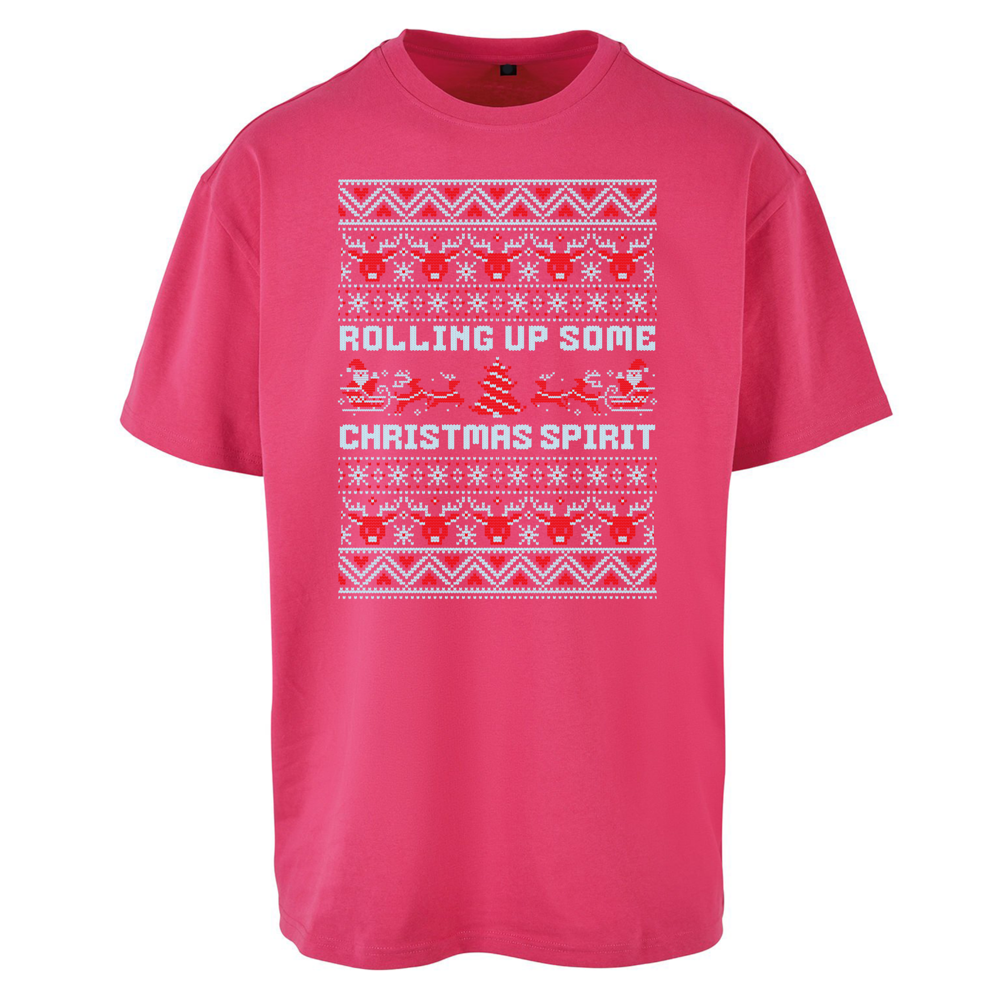 Rolling up Some Christmas Spirit Oversized T Shirts