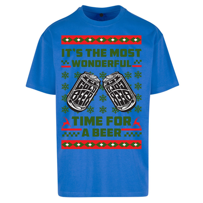 Its The Most Wonderful Time For A Beer Christmas Oversized T Shirts