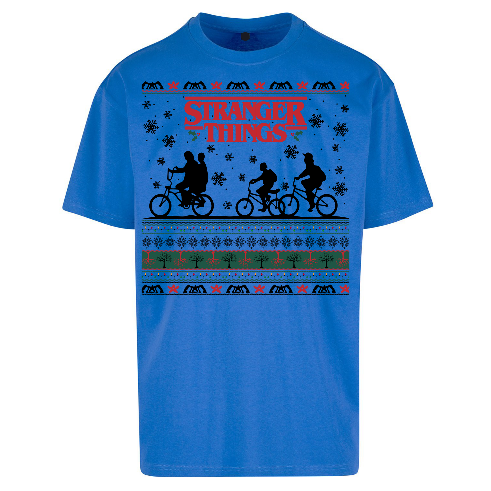 Stranger Things Christmas Oversized T Shirts