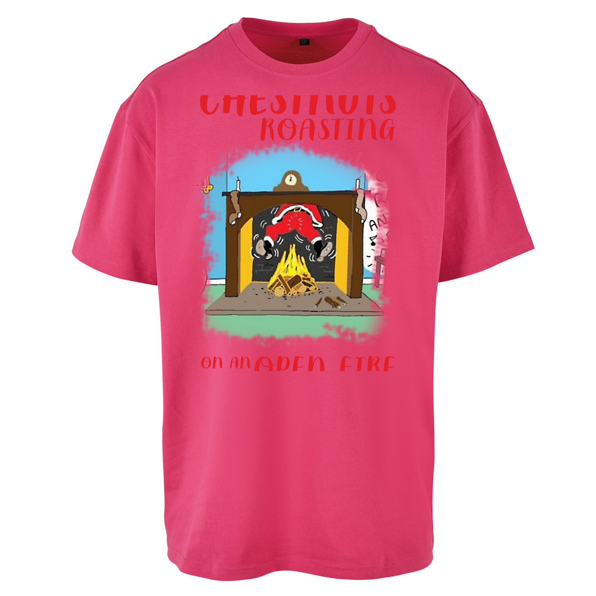 Chestnuts Roasting On An Open Fire Christmas Oversized T Shirts